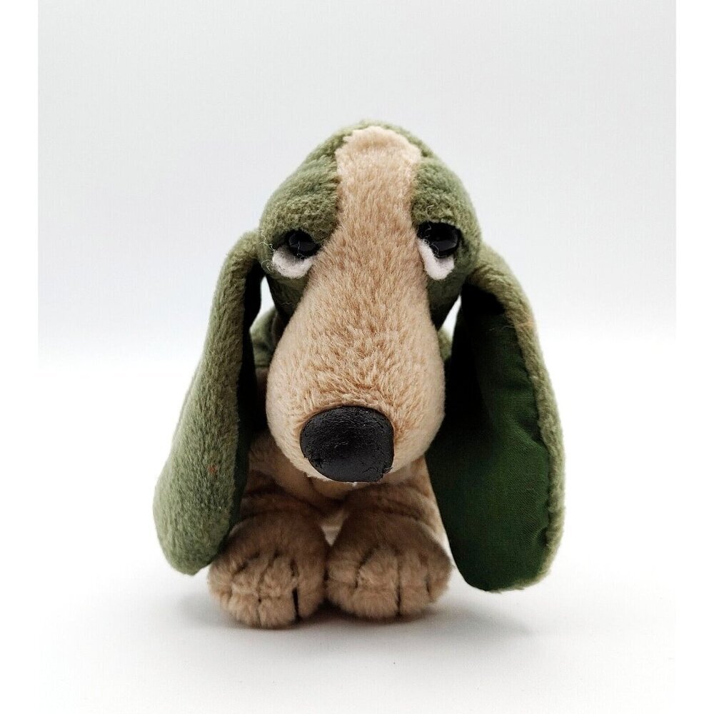 Hush Puppies Bassett Hound Dog  Special Edition Green Bean Bag Plush Applause